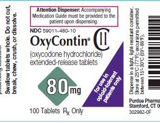 OXYCONTIN (OXYCODONE) 80MG X 28 TABLETS